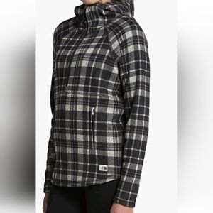 The North Face Women's Printed Crescent Hooded 1/4 Zip Plaid  Med
